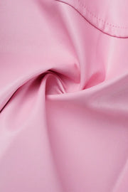 Pink Street Print Patchwork O Neck Outerwear
