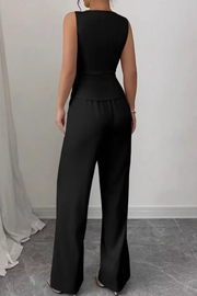 Business Babe Professional Two Piece Halter Top Long Pants