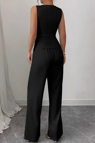 Business Babe Professional Two Piece Halter Top Long Pants