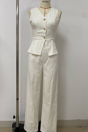 Business Babe Professional Two Piece Halter Top Long Pants