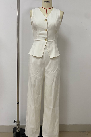 Business Babe Professional Two Piece Halter Top Long Pants