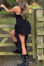 Baddie Dress Body Snatching Black Mini Dress