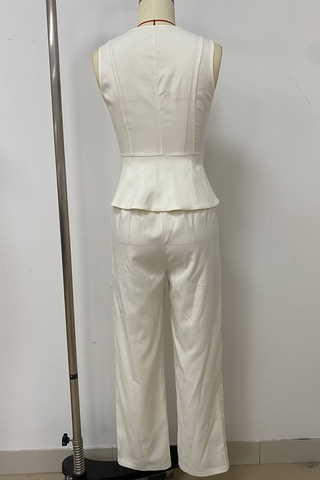 Business Babe Professional Two Piece Halter Top Long Pants