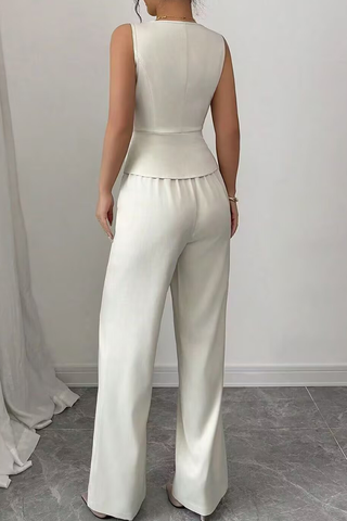 Business Babe Professional Two Piece Halter Top Long Pants