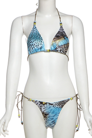 Animal Print 3 Piece set Blue and Brown