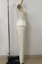 Business Babe Professional Two Piece Halter Top Long Pants
