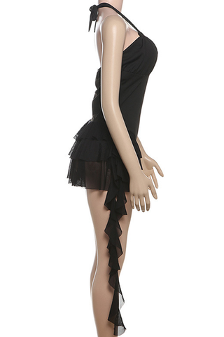 Baddie Dress Body Snatching Black Mini Dress